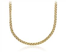 22" Men's Diamond Cut Square Franco Chain In 14k Yellow Gold (4 mm) | Blue Nile