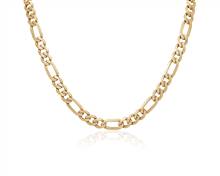 22" Men's Flat Figaro Chain In 14k Yellow Gold (8.75 mm) | Blue Nile