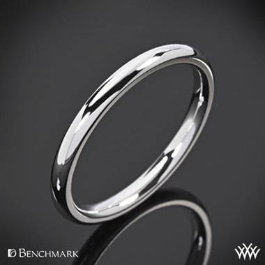 2mm Platinum Benchmark "Comfort Fit" Wedding Ring