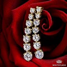 3.02ctw 14k Yellow Gold "Cascade" Lab Created Diamonds Earrings | Whiteflash