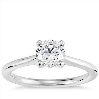 3/4 Carat Ready-to-Ship Petite Solitaire Engagement Ring in 14k White Gold