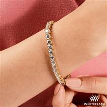 3.78ctw 14k Rose Gold Four-Prong Timeless Lab Created Diamonds Tennis Bracelet | Whiteflash