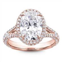 3 Row Pave Engagement Ring Setting | Adiamor