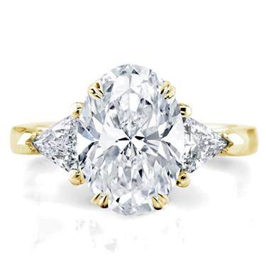 3 Stone Trilliant Engagement Ring Setting