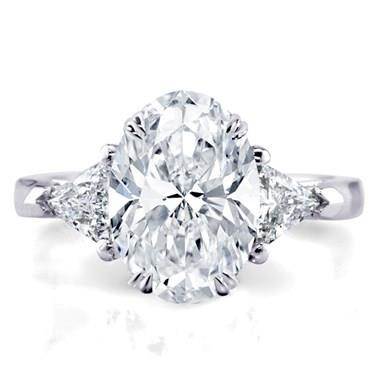 3 Stone Trilliant Engagement Ring Setting