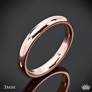 3mm 14k Rose Gold Benchmark "Comfort Fit" Wedding Ring
