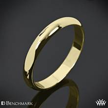 3mm 14k Yellow Gold Benchmark "Half Round" Wedding Ring | Whiteflash