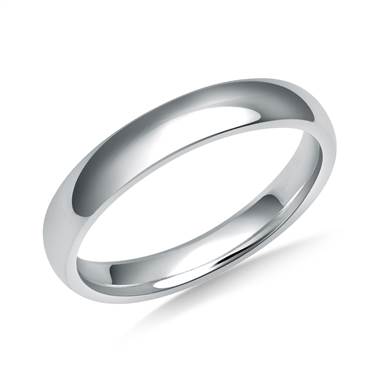 3mm Ladies High Polish Comfort Fit Wedding Band in 14K White Gold