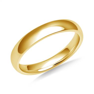 3mm Ladies High Polish Comfort Fit Wedding Band in 14K Yellow Gold