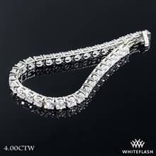 4.00ctw 14k White Gold Four-Prong Classic Diamond Tennis Bracelet | Whiteflash