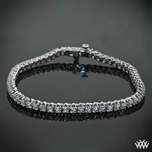 4.20ctw 14k White Gold "X-Prong" Diamond Tennis Bracelet | Whiteflash