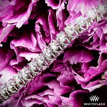 4.20ctw Platinum "X-Prong" Diamond Tennis Bracelet | Whiteflash
