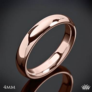 4mm 14k Rose Gold Benchmark "Comfort Fit" Wedding Ring