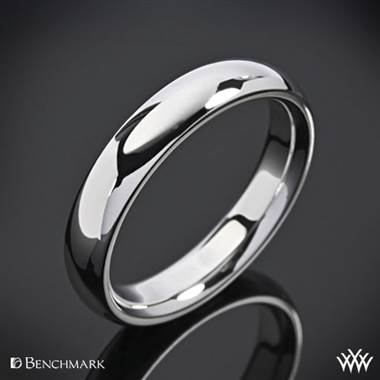4mm 14k White Gold Benchmark "Comfort Fit" Wedding Ring