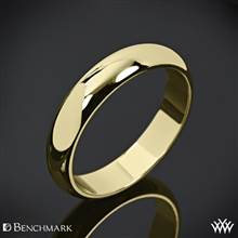 4mm 14k Yellow Gold Benchmark "Half Round" Wedding Ring | Whiteflash