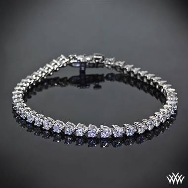 5.00ctw Platinum "Three-Prong" Diamond Tennis Bracelet