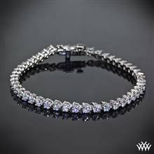 5.06ctw Platinum "Three-Prong" Diamond Tennis Bracelet | Whiteflash
