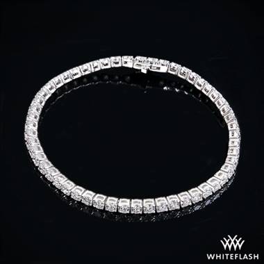 5.60ctw 14k White Gold Four-Prong Timeless Diamond Tennis Bracelet
