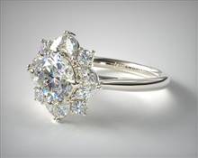 .52ctw Marquise Halo Engagement Ring in 14K White Gold 2.00mm Width Band (Setting Price) | James Allen