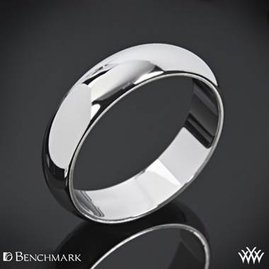 5mm Platinum Benchmark "Half Round" Wedding Ring