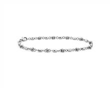 7.25" Faceted Cluster Bracelet In 14k Italian White Gold (2 mm) | Blue Nile