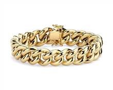 7.5" Oversized Curb Chain Bracelet In 14k Italian Yellow Gold (14 mm) | Blue Nile