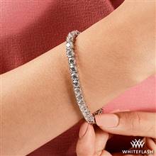 7.68ctw 14k White Gold Four-Prong Timeless Diamond Tennis Bracelet | Whiteflash