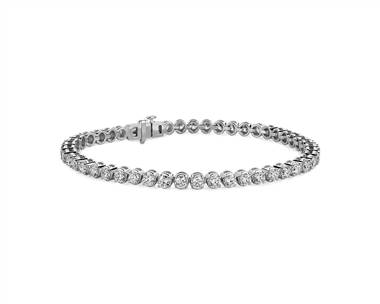 7 " Four Prong Lab-Grown Diamond Tennis Bracelet In 14k White Gold (5 ct. - F-G / VS2-SI1)