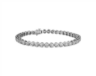 7 " Four Prong Lab-Grown Diamond Tennis Bracelet In 14k White Gold (7 ct. - F-G / VS2-SI1)