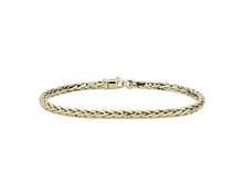 8.75" Men's Diamond Cut Square Franco Bracelet In 14k Yellow Gold (4.4 mm) | Blue Nile