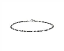 8" Men's Flat Figaro Chain Bracelet Bracelet In Platinum (3.2 mm) | Blue Nile