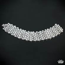 (9.23ctw) 18k White Gold Nine-Row "Enmeshed Diamonds" Diamond Bracelet | Whiteflash