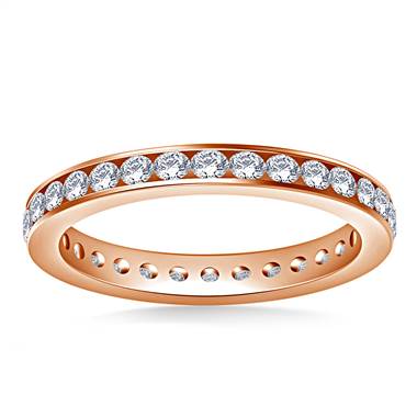 Ageless Channel Set Round Diamond Eternity Ring in 14K Rose Gold (0.81 - 0.96 cttw.)