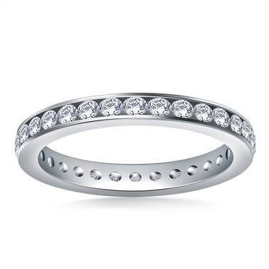 Ageless Channel Set Round Diamond Eternity Ring in Platinum (0.81 - 0.96 cttw.)