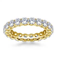 Ageless Prong Set Round Diamond Eternity Ring in 18K Yellow Gold (2.64 - 3.09 cttw.) | B2C Jewels