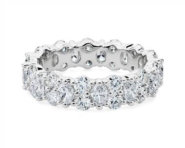 Alternating Round and Oval Eternity Ring In 14k White Gold (3 ct. tw.)