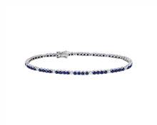 Alternating Sapphire and Diamond Bracelet In 14k White Gold | Blue Nile