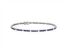 Alternating Sapphire and Diamond Bracelet In 14k White Gold | Blue Nile