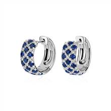 Alternating Sapphire and Diamond Earrings in 14k White Gold | Blue Nile