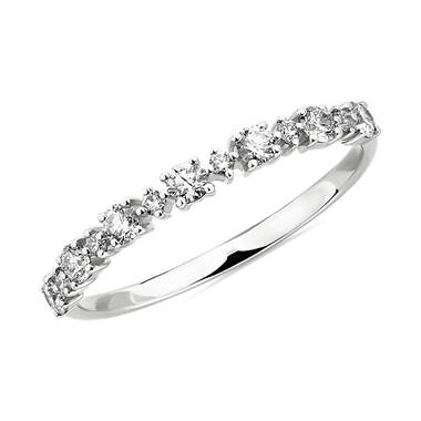 "Alternating Size Diamond Fashion Ring in 14K White Gold (1/3 ct. tw.)"