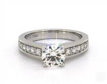 Arched Shoulder Channel-Set Engagement Ring in Platinum 4mm Width Band (Setting Price) | James Allen