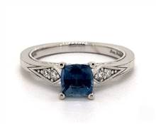 Art-Deco Inspired Milgrain Engagement Ring in Platinum 1.80mm Width Band (Setting Price) | James Allen