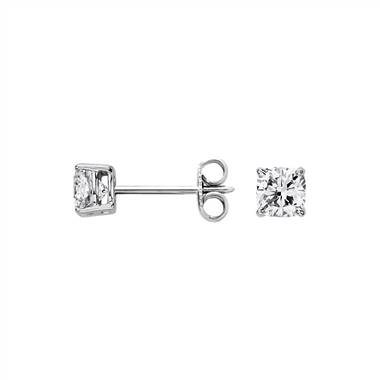 Astor Cushion-Cut Diamond Stud Earrings in Platinum (1 ct. tw.) - F / VS2