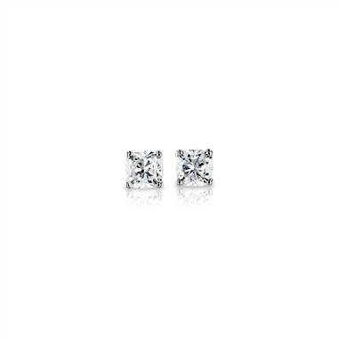 Astor Cushion-Cut Diamond Stud Earrings in Platinum (5/8 ct. tw.) - H / SI2