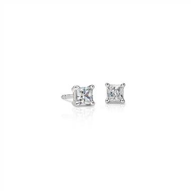 Astor Princess-Cut Diamond Stud Earrings in Platinum (5/8 ct. tw.) - H / SI2