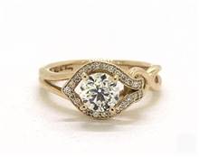 Asymmetrical Love Knot Vintage Engagement Ring in 14K Yellow Gold 5.00mm Width Band (Setting Price) | James Allen