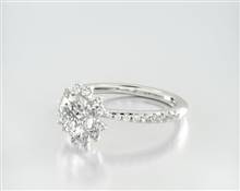 Aureola Diamond Halo Engagement Ring in Platinum 1.80mm Width Band (Setting Price) | James Allen