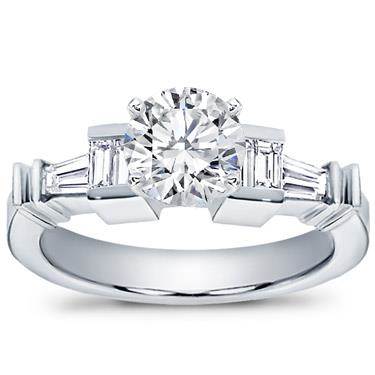 Baguette Diamond Engagement Setting