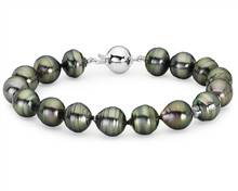 Baroque Tahitian Cultured Pearl Bracelet With 18k White Gold (10-11mm) | Blue Nile