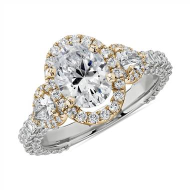 Bella Vaughan for Blue Nile Catarina Diamond Engagement Ring in Platinum and 18k Yellow Gold (1 3/4 ct. tw.)
